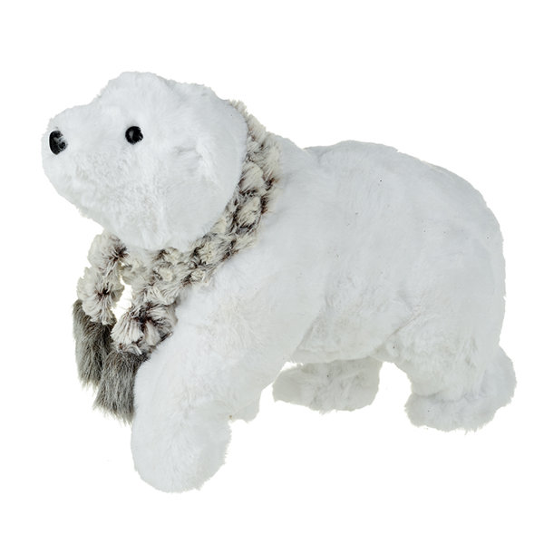 The seasonal aisle polar bear in scarf  wayfaircouk